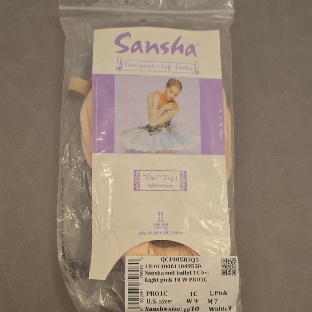 Sansha Light Pink Canvas Ballet Shoes
